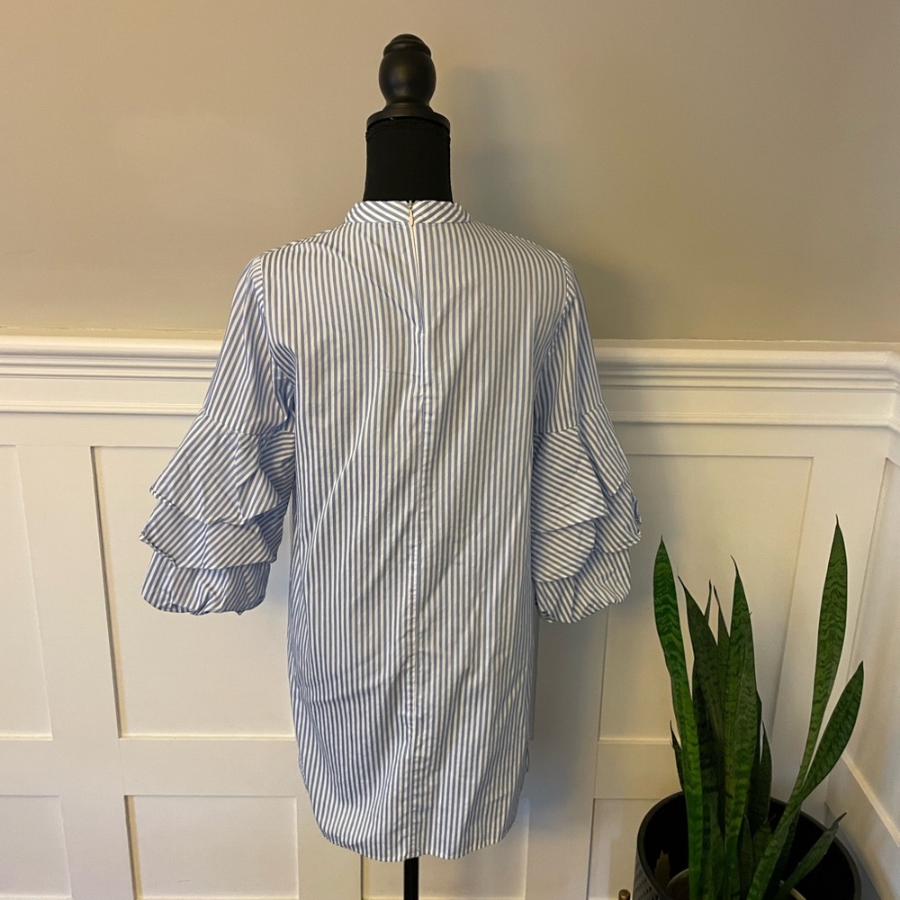 Blue and white stripe Zara dress - Picture 4 of 5